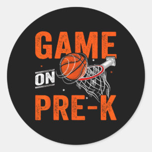 Sticker Rond Jeux Amusants Sur Pré-k Bysketbyll Premier Jour De