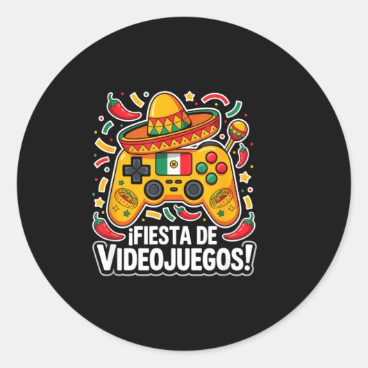 Sticker Rond Jeux cinq de mayo baske (Devant)