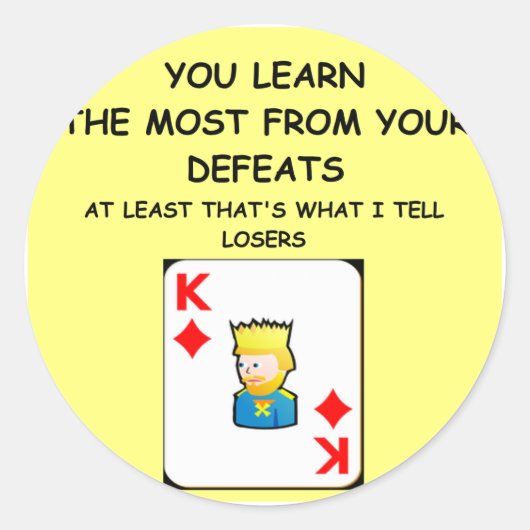 Sticker Rond Jeux de cartes (Devant)