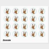 Sticker Rond Jeux de rennes (Feuille)