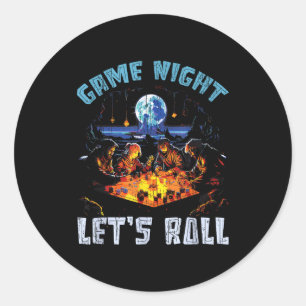 Sticker Rond Jeux de rôle Rpg Jouer D20 Jeux de société drôles