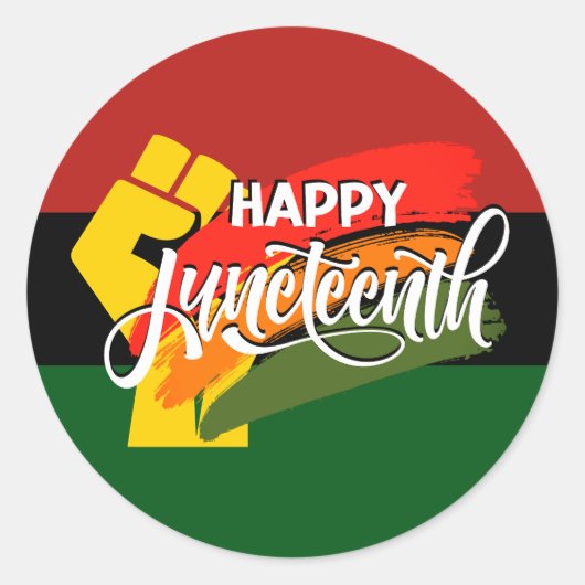 Sticker Rond JEUX JUNETEENTH Pan African (Devant)