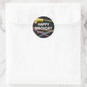 STICKER ROND JEUX LASER TAG ANNIVERSAIRE (Sac)