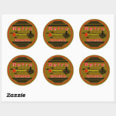 Sticker Rond Jeux Rétro Or (Feuille)