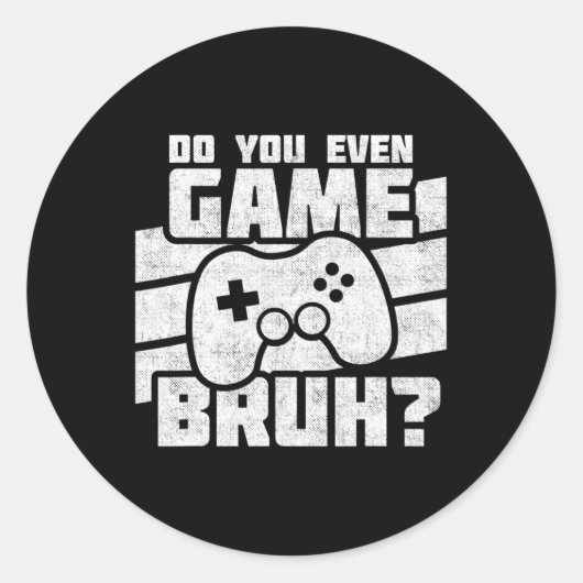 Sticker Rond Jeux Vidéo - Jeu De Console Pc - Jeu Vidéo Drôle (Devant)