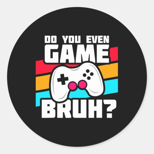 Sticker Rond Jeux Vidéo - Jeu De Console Pc - Jeu Vidéo Drôle (Devant)