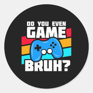 Sticker Rond Jeux Vidéo - Jeux Vidéo - Jeux Vidéo Drôle