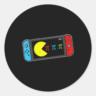 Sticker Rond Jeux vidéo Pi Day Gamer Prof de maths Enfants Garç