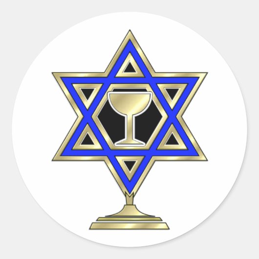Sticker Rond Jewish Star (Devant)