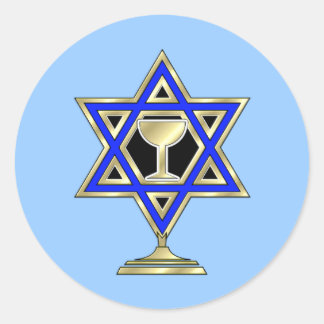 Sticker Rond Jewish Star