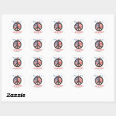 Sticker Rond jf amour paix (Feuille)