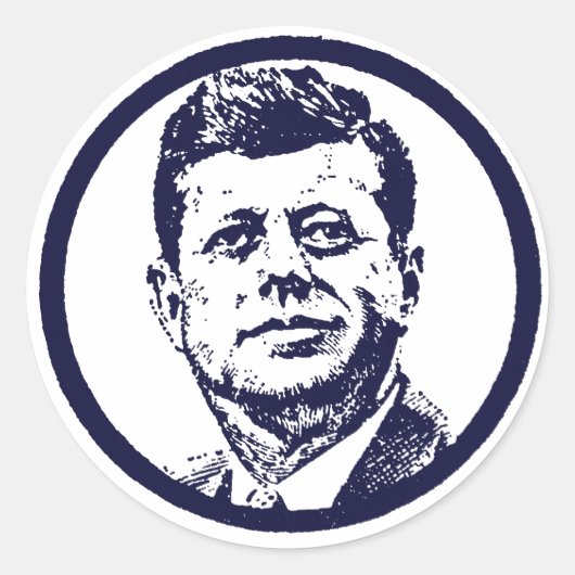 STICKER ROND JFK 1963 (Devant)