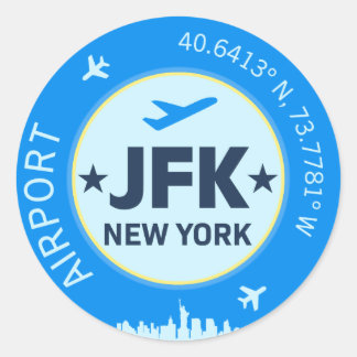 Sticker Rond JFK de New York