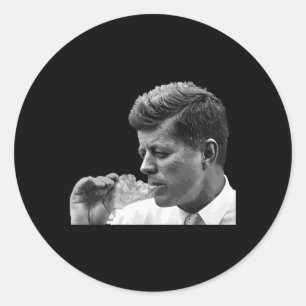 Sticker Rond Jfk John F Kennedy Fumeur de cigares