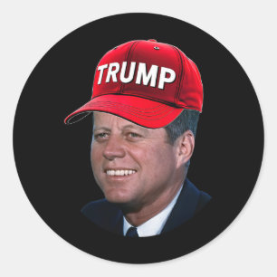 Sticker Rond Jfk Porter Trump Casquette Drôle John F Kennedy Mè