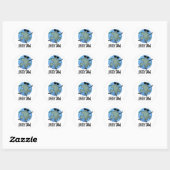 Sticker Rond Jiggy Saw Dancing Danseuse Jigsaw Puzzle Pun (Feuille)