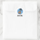 Sticker Rond Jiggy Saw Funny Dancing Tool Pun (Sac)