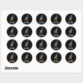 Sticker Rond Jiggy Saw Funny Dancing Tool Pun Dark BG (Feuille)