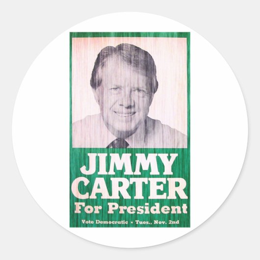 Sticker Rond Jimmy Carter Vintage (Devant)