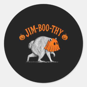 Sticker Rond Jimothy Seattle Raton laveur d'Halloween effrayant