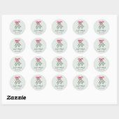 Sticker Rond Jingle And Mingle Gui de Noël Vert (Feuille)