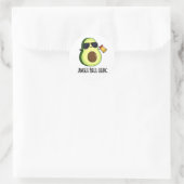Sticker Rond Jingle Bell Guac Amusant Avocado Pun (Sac)