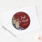 Sticker Rond jingle et mélanger le daim de noël (Enveloppe)