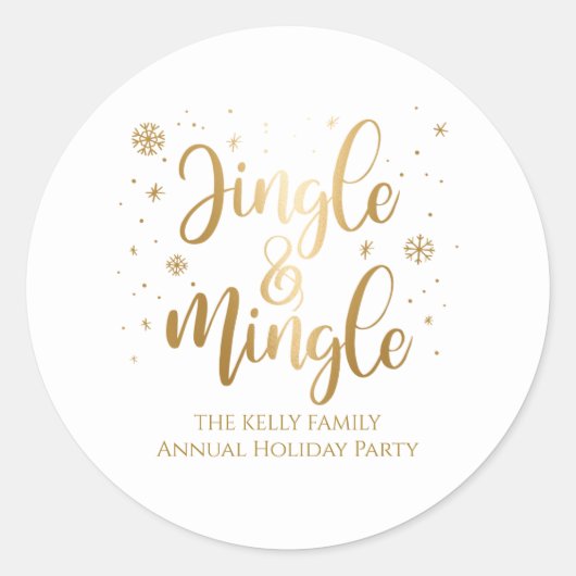Sticker Rond Jingle et Mingle Holiday (Devant)