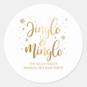 Sticker Rond Jingle et Mingle Holiday
