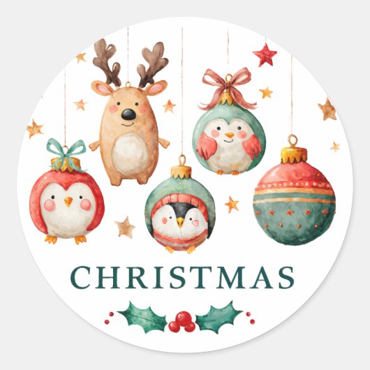 Sticker Rond Jingle Joy Ornament Parade (Devant)