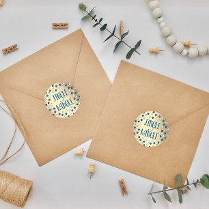 Sticker Rond Jingle & Mingle Modern Holiday Party