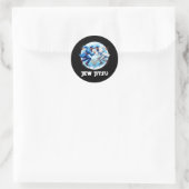 Sticker Rond Jitsu Karate Funny Hanukkah (Sac)