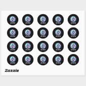 Sticker Rond Jitsu Karate Funny Hanukkah (Feuille)