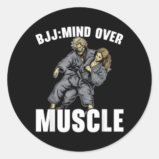 Sticker Rond Jiu Jitsu BJJ Arts Martiaux Mixtes MMA Combat