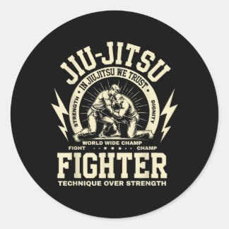 Sticker Rond Jiu Jitsu BJJ Arts Martiaux Mixtes MMA Combat