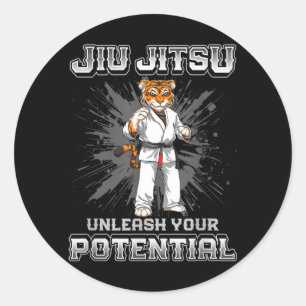 Sticker Rond Jiu Jitsu Brésilien MMA et Grappling BJJ BJJ
