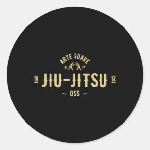 Sticker Rond Jiu Jitsu Et Suave Oss Bjj