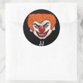 Sticker Rond JJ le clown Déplaisant | Halloween Fun (Sac)