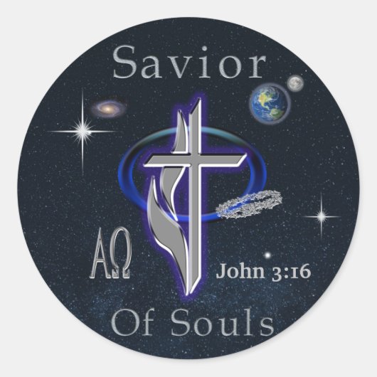Sticker Rond Jn 3:16 (Devant)