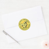 Sticker Rond JO Not Disturb, Genius At Work (Colour stamp) (Enveloppe)