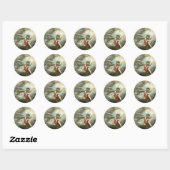 Sticker Rond Joan d'Arc (Feuille)
