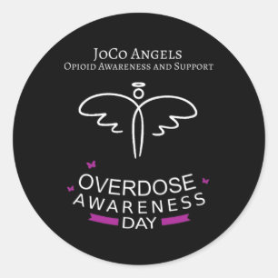Sticker Rond Joco Angels Journée de sensibilisation à l'overdos