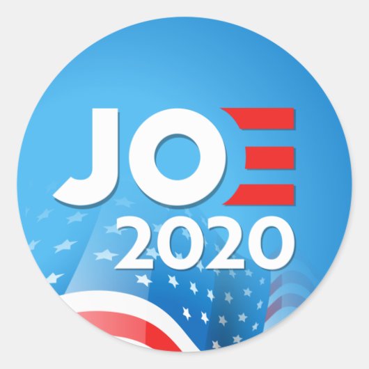 Sticker Rond Joe Biden 2020 (Devant)