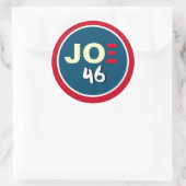 Sticker Rond JOE Biden 46 Campagne Bleu Blanc Rouge (Sac)