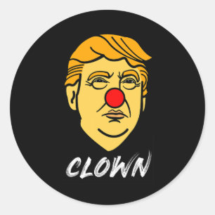 Sticker Rond Joe Biden Donald Trump Clown Circus