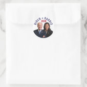 Sticker Rond Joe Biden Kamala Harris 2020 Président Vice Photos (Sac)