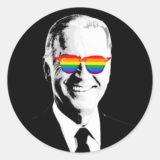 Sticker Rond Joe Biden Pride (Devant)