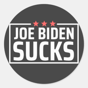 Sticker Rond joe Biden Sucks