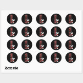 Sticker Rond Joe Cool Japonais Lumières (Feuille)
