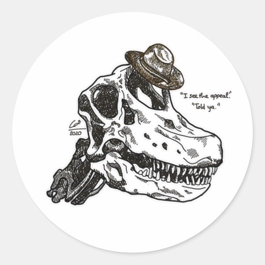 STICKER ROND JOEL DINOSAUR | LE DERNIER DE NOUS PARTIE 2 (Devant)